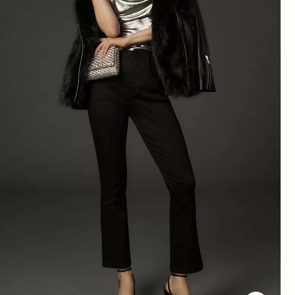 Anthropologie Black Cropped Ankle Jeans